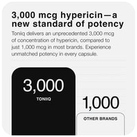 Thumbnail for 1,000mg Ultra High Strength St. John's Wort Capsules (Non-GMO) - 7X Concentrated Extract - 0.3% Hypericin - Highly Purified and Bioavailable - 120 Capsules