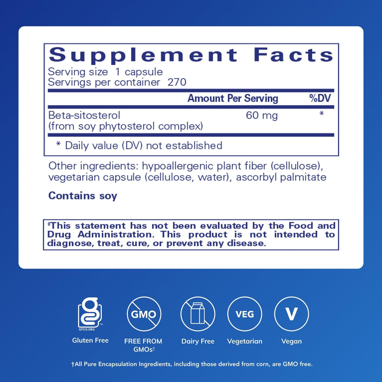 Pure Encapsulations Beta-Sitosterol | Supplement for Urinary Flow and Health* | 270 Capsules