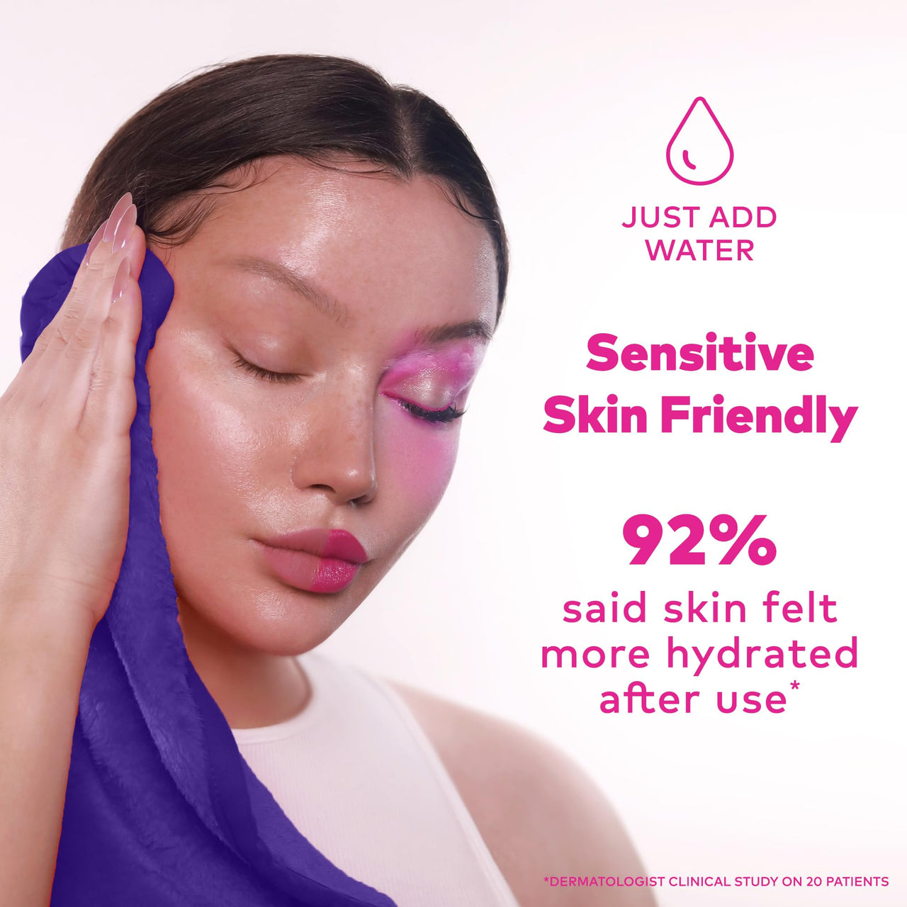 The Original MakeUp Eraser, Erase All Makeup With Just Water, Including Waterproof Mascara, Eyeliner, Foundation, Lipstick, and More (Queen Purple)