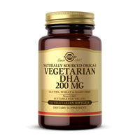 Thumbnail for Solgar Vegetarian DHA 200 mg - 50 Vegetarian Softgels - Naturally Sourced Omega-3 - Vegan, Gluten Free, Dairy Free - 50 Servings