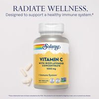 Thumbnail for SOLARAY Vitamin C Supplement 1000mg with Bioflavonoids Concentrate - Vitamin C Capsules w/ Rose Hips & Acerola, Heart Health & Immune Support for Men & Women, 1000 mg per Serving, Vegan - 100 Veg Caps