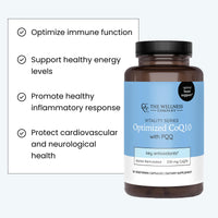 Thumbnail for The Wellness Company Optimized CoQ10 + PQQ | Cellular Defense, Heart Health & Mitochonrial Support | 30ct (1 Month Supply)