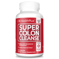 Thumbnail for Health Plus Super Colon Cleanse 30 Day Supply of Gentle Gut Cleanse Detox, Psyllium Husk, Probiotics for Constipation Relief & Digestive Support, 120 Capsules