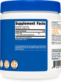 Thumbnail for Nutricost Arginine AKG Powder 300 Grams (AAKG) - 3G Per Serving & 100 Servings - Pure Arginine Alpha Ketoglutarate