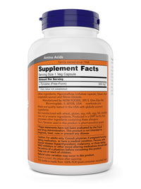 Thumbnail for Now Foods L-Tyrosine 500mg, 300 Capsules - Non GMO - Supports Mental Alertness - 500 mg Caps - Free Form Supplement