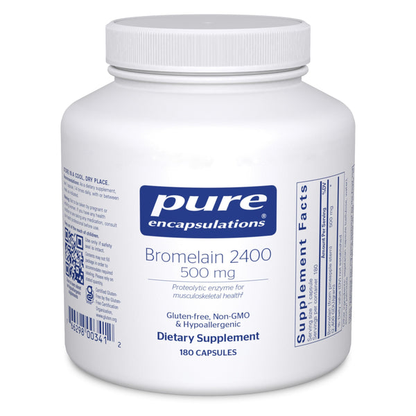 Pure Encapsulations Bromelain 2400 500 mg - for Digestive Support & Musculoskeletal Health - Supports Joints & Muscle Recovery* - Proteolytic Enzymes - Vegan - 180 Capsules