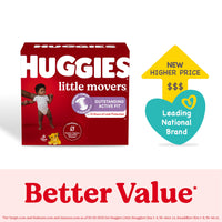 Thumbnail for Huggies Size 5 Diapers, Little Movers Baby Diapers, Size 5 (27+ lbs), 58 Count, Packaging May Vary