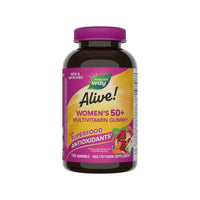 Thumbnail for Nature’s Way Alive! Women’s 50 Plus Multivitamin Gummy, Daily Chewable Multivitamins with B-Vitamins, Vitamin D3, Calcium, Supports Heart, Brain & Bone Health,* Mixed Berry Flavored, 150 Count
