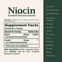 Thumbnail for Nature's Bounty Niacin 500mg Flush Free, Cellular Energy Support, Supports Nervous System Health, 120 Capsules