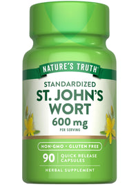 Thumbnail for Nature's Truth St Johns Wort 600mg | 90 Capsules | Standardized Extract | Non-GMO & Gluten Free Supplement