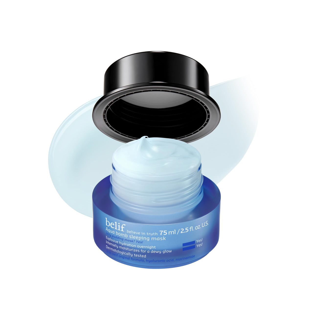 belif Vitamin E Jelly Overnight Mask – Hydrating & Plumping Face Moisturizer with Red Algae & Jojoba Oil, Deep Repair for Glass Skin, Korean Sleeping Mask for Intense Hydration & Radiance, 2.53 fl oz
