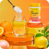 Thumbnail for Recess Mood Powder, Calming Magnesium L-Threonate Blend with Passion Flower, L-Theanine, Electrolytes, Magnesium Calm Support Powder Supplement - Lemon Citrus 28 Serving Tub