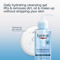 Thumbnail for Eucerin Hydrating Cleansing Gel, Daily Face Wash and Makeup Remover Formulated with Hyaluronic Acid, 6.8 Fl Oz Bottle