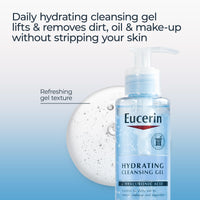 Thumbnail for Eucerin Hydrating Cleansing Gel, Daily Face Wash And Makeup Remover Formulated With Hyaluronic Acid, 6.8 Fl Oz Bottle