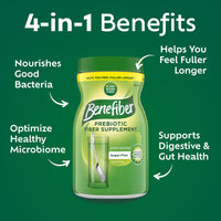Thumbnail for Benefiber Daily Prebiotic Fiber Supplement Powder for Digestive Health, Unflavored - 250 Teaspoons (17.6 Ounces)