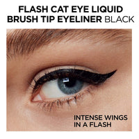 Thumbnail for L'Oreal Paris Makeup Infallible Flash Cat Eye Waterproof Liquid Eyeliner, Black, 0.44 oz.