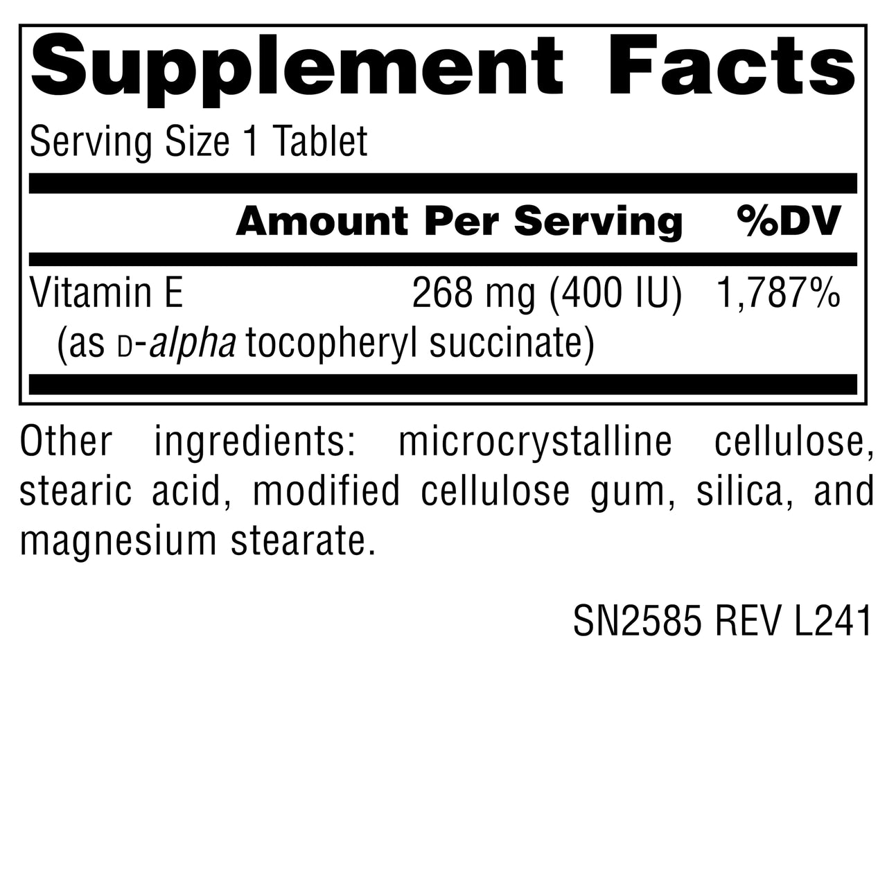 Source Naturals Non-GMO Vitamin E, Antioxidant Support*, 268 mg (400 IU) - 60 Tablets