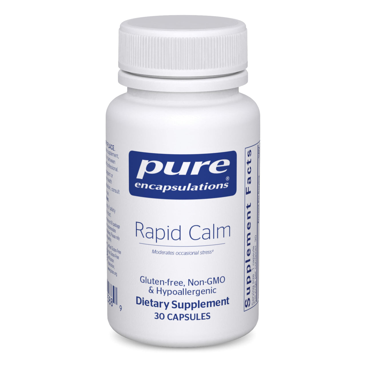 Pure Encapsulations Rapid Calm - Stress & Sleep Support Supplement* - Contains Vitamin B6, Zembrin & Suntheanine L-Theanine - Non-GMO, Gluten-Free & Vegan - 30 Capsules