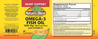 Thumbnail for Nature's Blend Omega-3 Fish Oil 1200 mg and Vitamin D3 1000 IU 90 Softgels