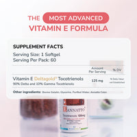 Thumbnail for WELLNESS EXTRACT Eannatto Tocotrienols Vitamin E Supplements Tocopherol Free, Non-GMO, Gluten Free & Antioxidant (125MG 60 Softgels)