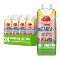 Thumbnail for Carnation Breakfast Essientials High Protein Ready-to-Drink, 8 FL OZ Carton, Strawberry (Pack of 24)