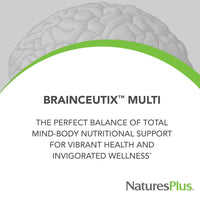 Thumbnail for NaturesPlus BrainCeutix Multivitamin Capsules - 90 Capsules - Supports Cognition, Concentration & Clarity - Enhances Memory - Vegan, Gluten Free, Non-GMO - 30 Servings