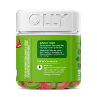 Thumbnail for OLLY Fiber Gummy Rings, 5g Prebiotic Fiber, FOS (Fructo-oligosaccharides), Digestive Support, Berry Melon 50ct