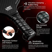 Thumbnail for BAGAIL Pickleball Paddles, USAPA Approved Fiberglass Surface Pickleball Set, Lightweight Pickle Ball Rackets with 4 Balls, 1 Bag, Designed in California for Traction and Stability - 4 Pack, Black