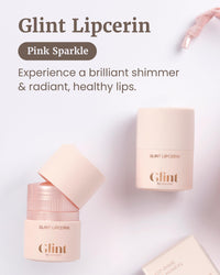 Thumbnail for Glint Lipcerin (Pink Sparkle, 0.5fl oz) - Lasting Hydration, Plumping 5-in-1 Lip Care Gloss Balm with Glitter, Shea Butter. Korean Skin Care. Chapped, Dry, Cracked, Damaged Lips.