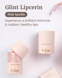 Thumbnail for Glint Lipcerin (Pink Sparkle, 0.5fl oz) - Lasting Hydration, Plumping 5-in-1 Lip Care Gloss Balm with Glitter, Shea Butter. Korean Skin Care. Chapped, Dry, Cracked, Damaged Lips.