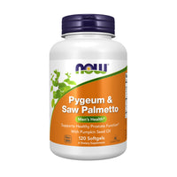 Thumbnail for NOW Foods Supplements, Pygeum & Saw Palmetto with Pumpkin Seed Oil, Men's Health*, 120 Count(Pack of 1)