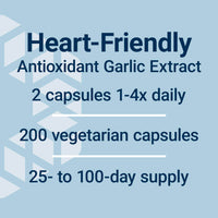Thumbnail for Life Extension Optimized Garlic, standardized Capsules for Heart Health, Immune Support, Cellular detoxification and Healthy platelet Function, Gluten-Free, Non-GMO, Vegetarian, 200 Capsules