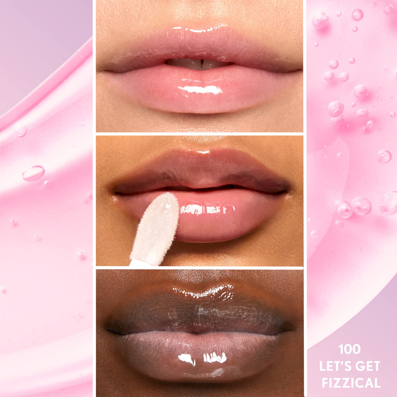 COVERGIRL Clean Fresh Yummy Lip Gloss, Sheer, Natural Scents, Vegan Formula - 100 Let's Get Fizzical, 0.33 fl oz