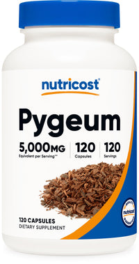 Thumbnail for Nutricost Pygeum Extract 5000mg Equivalent, 120 Capsules (from 500mg of 10:1 Extract) - Veggie Capsules, Non-GMO, Gluten Free, Vegetarian Friendly