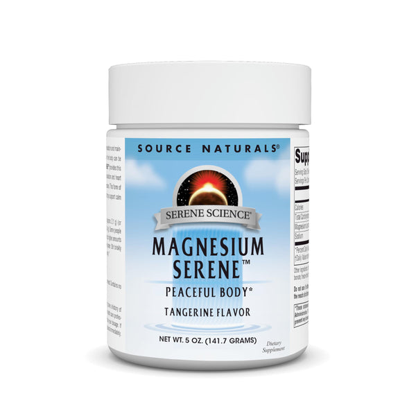 Source Naturals Serene Science Magnesium Serene, Peaceful Body*, Tangerine Flavored - 5 Ounce Powder
