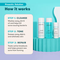 Thumbnail for Proactiv 3 Step Acne Treatment - Benzoyl Peroxide Face Wash, Repairing Acne Spot Treatment for Face And Body, Exfoliating Toner - 60 Day Complete Acne Skin Care Kit