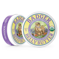 Thumbnail for Badger Belly Butter, Organic Stretch Mark Cream for Pregnant Belly, Rich Hypoallergenic Moisturizing Organic Cocoa Butter & Coconut Body Butter for Women, 2 oz Tin, 2-Pack
