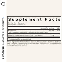 Thumbnail for Codeage Liposomal Magnesium Glycinate Supplement, 2-Month Supply, Bisglycinate Magnesium Chelate, Chelated Magnesium Mineral Pills, BioPerine Black Pepper Vitamins Capsules, Non-GMO Vegan, 240 ct
