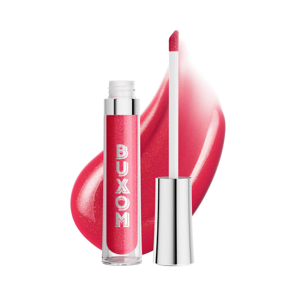 Buxom Full-On Plumping Lip Polish, Tinted Lip Plumper Gloss with Peptides & Vitamin E, High-Shine Lip Gloss that Nourishes, Vegan, AW Nicole (Raspberry Pink with Golden Shimmer)