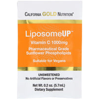Thumbnail for California Gold Nutrition LiposomeUP, Liposomal Vitamin C, 1,000 mg, 30 Packets, 0.2 oz (5.7 ml) Each