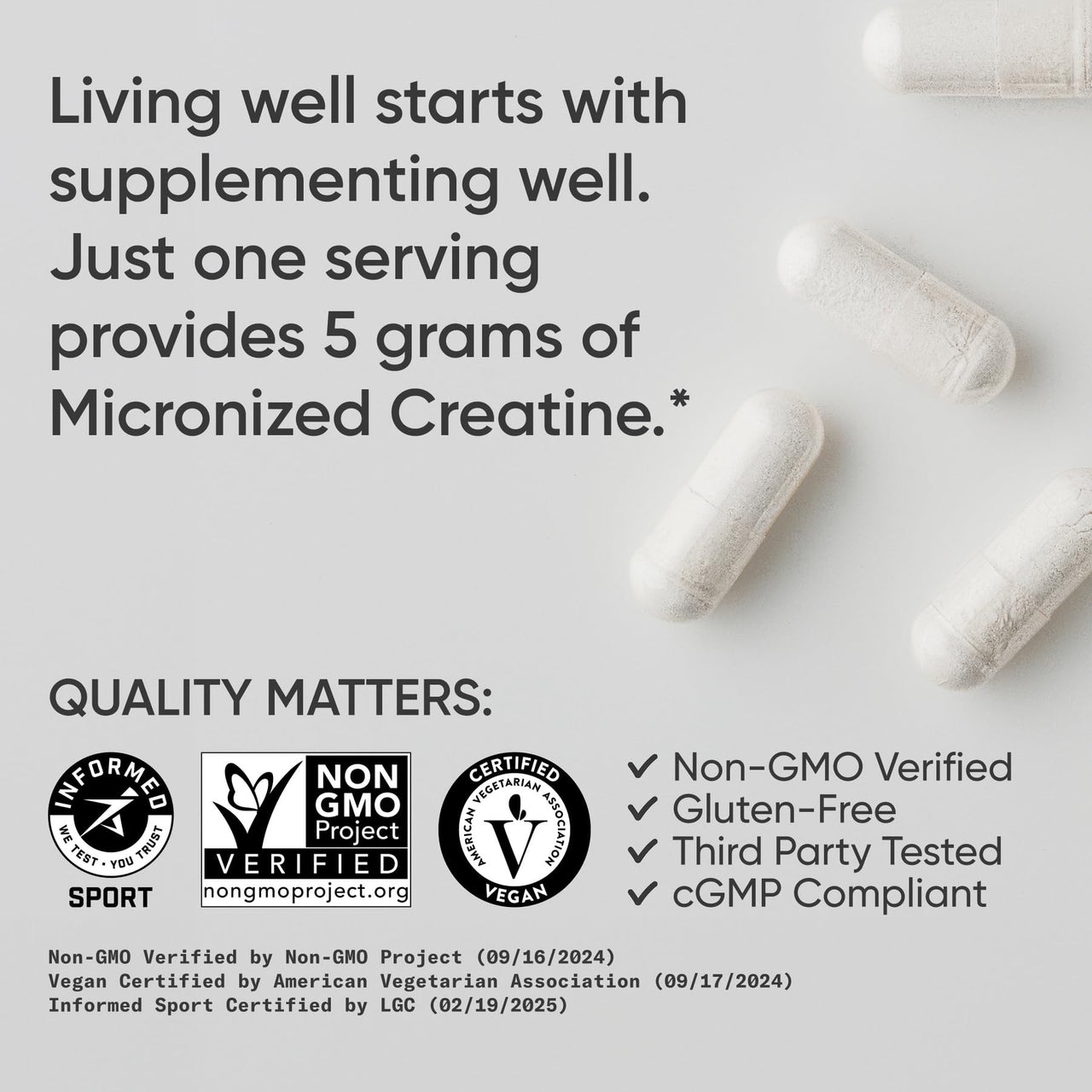 Sports Research® Keto Pack with Creatine Monohydrate Capsules and Organic MCT Oil Powder - Keto & Vegan MCTs C8, C10 from Coconuts