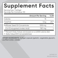 Thumbnail for Sports Research CLA - 1250mg with Active Conjugated Linoleic Acid for Men and Women | Non-GMO, Soy & Gluten Free - 95% (90 Softgels)