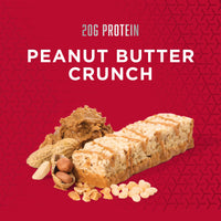 Thumbnail for BSN Protein Crisp Bar, Peanut Butter Crunch, 20 Gram Protein Snack Bars with Whey and Fiber, Gluten-Free Crunchy Energy Bars for Workout, Fitness, On-the-Go, 12 Count