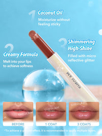 Thumbnail for SHEGLAM Pout-Perfect Moisturizing Solid Lip Gloss Shimmer Lip Plumper - Sugar Crystal