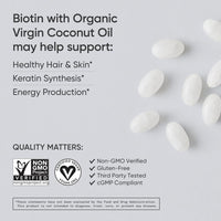 Thumbnail for Sports Research Vegan Biotin 10,000mcg Softgels