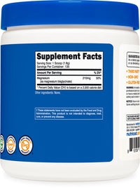 Thumbnail for Nutricost Magnesium Bisglycinate Powder (Unflavored, 250 Grams) - Non-GMO, Vegan Supplement