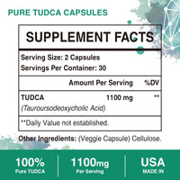 Thumbnail for TUDCA Liver Supplements 1100mg, Ultra Strength Bile Salt TUDCA Supplement, Liver Support for Liver Cleanse Detox and Repair, 60 Capsules