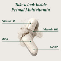 Thumbnail for Primal Harvest Primal Multivitamin - Daily Multi-Vitamin Supplement with 21 Essential Vitamins & Minerals for Women & Men - Vitamin A, C, D, E, B12, B6, Biotin, Folic Acid, Zinc, Copper & Selenium