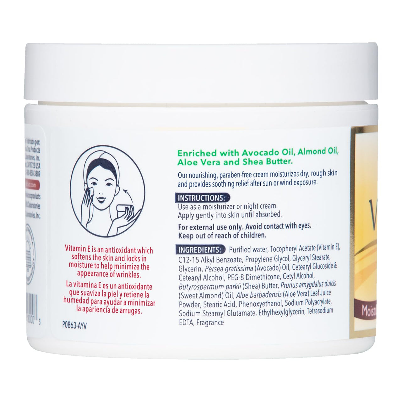 De La Cruz Vitamin E Cream for Face and Neck + 100% Pure Vitamin E Oil for Face (28000 IU) - Hydrating & Moisturizing Skincare Bundle - Made in USA
