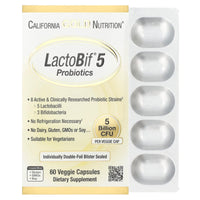 Thumbnail for California Gold Nutrition, LactoBif Probiotics, 5 Billion CFU, 60 Veggie Caps